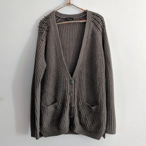 Topshop Studded Cardigan Sweater